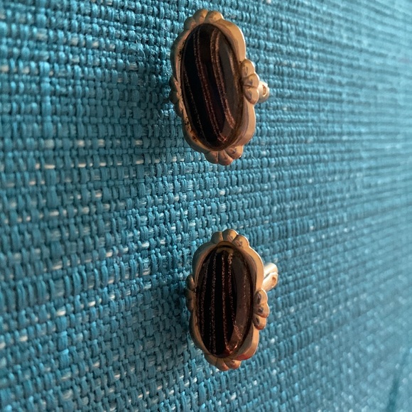 Other - Gold and Brown Cufflinks